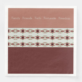 Bloemen geaccentueerd bruin servet