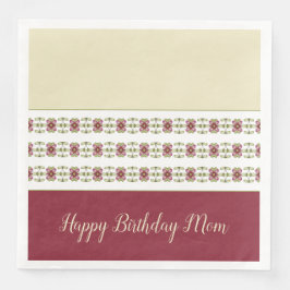 Bloemen geaccentueerd met Bourgondië Servet