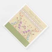 Bloemen geaccentueerd met groen servet (Hoek)