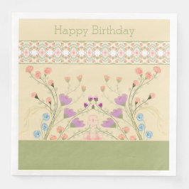 Bloemen geaccentueerd met groen servet