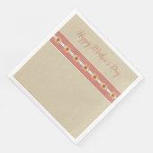 Bloemen geaccentueerd Taupe Servet (Hoek)