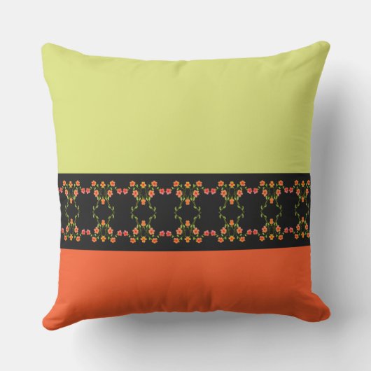 Bloemen geaccentueerde patio buitenkussen (Achterkant)