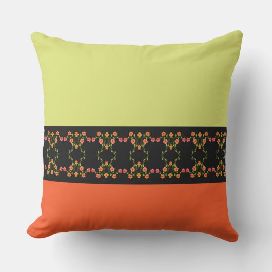 Bloemen geaccentueerde patio buitenkussen (Voorkant)