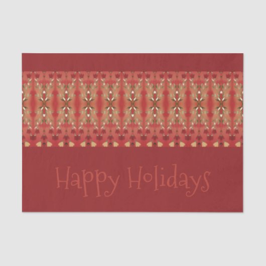 Bloemen geaccentueerde vakantie tissuepapier (Voorkant)