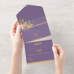 bloemen GEBEURTENIS INVITATIE aanpasbaar All In One Uitnodiging