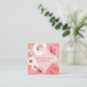 Bloemen & gebladerte Boutique lijst Vierkante Visitekaartje (Staand voorkant)