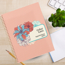 Bloemen gebladerte Modern Minimal Script Planner