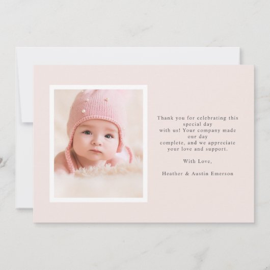 Bloemen geboorte aankondiging (Achterkant)