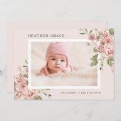 Bloemen geboorte aankondiging (Voorkant / Achterkant)