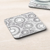 Bloemen gedrukte kaarsen bier onderzetter (Linkerzijde)