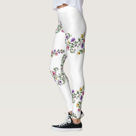 Bloemen gedrukte Leggings (Links)