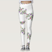 Bloemen gedrukte Leggings (Voorkant)