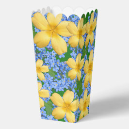 BLOEMEN GEEL EN BLAUW BEDANKDOOSJES