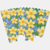 BLOEMEN GEEL EN BLAUW BEDANKDOOSJES (Ongevouwen)