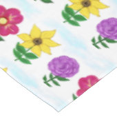 bloemen geel Paarse roze Tafelkleed (Gekanteld)