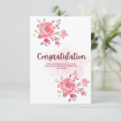 Bloemen Gefeliciteerd Kaart met Inspirerend (Staand voorkant)