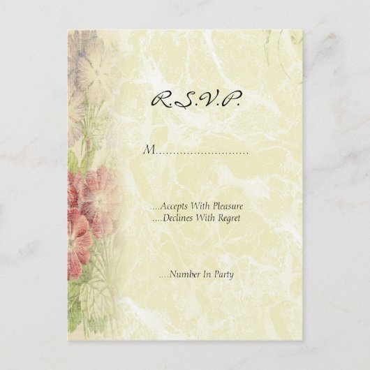  Bloemen Geïnspireerd R.S.V.P Uitnodiging Briefkaart (Voorkant)