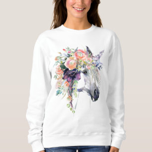 Bloemen Geklede Eenhoorn Trui