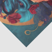 Bloemen gekroond ontkoppelpapier tissuepapier (Detail)