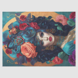 Bloemen gekroond ontkoppelpapier tissuepapier