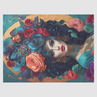 Bloemen gekroond ontkoppelpapier tissuepapier