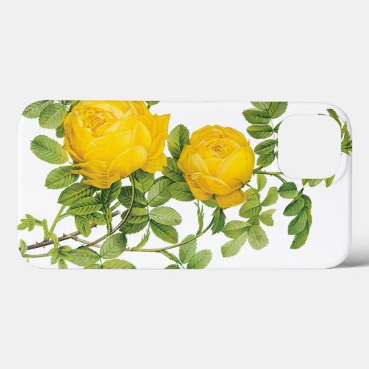  bloemen, gele rozen van Redoute Case-Mate iPhone Case (Achterkant (horizontaal))