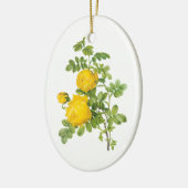  bloemen, gele rozen van Redoute Keramisch Ornament (Links)