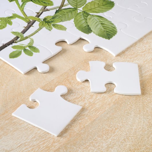  bloemen, gele rozen van Redoute Legpuzzel (Zijkant)