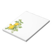  bloemen, gele rozen van Redoute Notitieblok (Linkerzijde)