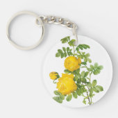  bloemen, gele rozen van Redoute Sleutelhanger (Voorkant)