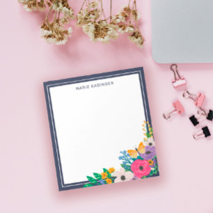 Bloemen Gele Vlinder Voeg Je Naam Toe Notitieblok
