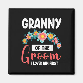 Bloemen Gelukkige bruiloft oma van de bruidegom Ik Magneet