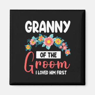 Bloemen Gelukkige bruiloft oma van de bruidegom Ik Magneet