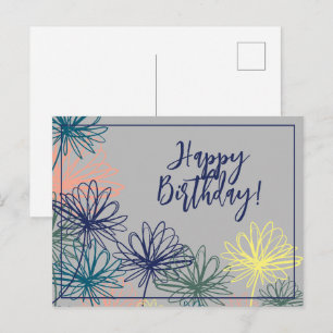 Bloemen Gelukkige Verjaardag Briefkaart