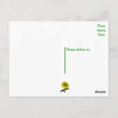 Bloemen Gelukkige Verjaardag Gele Zonnebloem Bloem Briefkaart (Achterkant)