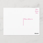 Bloemen Gelukkige Verjaardag Roze Gerbera Daisy Zw Briefkaart (Achterkant)