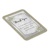 Bloemen Gem Zilver ingelijst, Goud & Zilveren Brui Magneet (Rechterzijde)