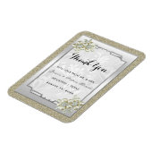 Bloemen Gem Zilver ingelijst, Goud & Zilveren Brui Magneet (Linkerzijde)