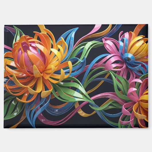 Bloemen gemaakt van licht magneet (Voorkant)