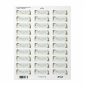 Bloemen geometrisch groen adres etiket (Full Sheet)