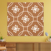 Bloemen geometrisch:  kunstpatroon. canvas afdruk (Insitu (Woonkamer))