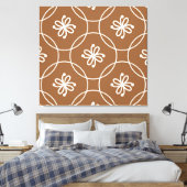 Bloemen geometrisch:  kunstpatroon. canvas afdruk (Insitu (Slaapkamer))