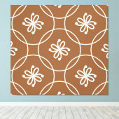 Bloemen geometrisch:  kunstpatroon. canvas afdruk (Insitu (Houten vloer))