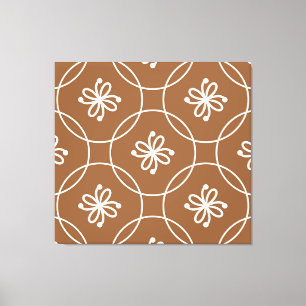 Bloemen geometrisch:  kunstpatroon. canvas afdruk