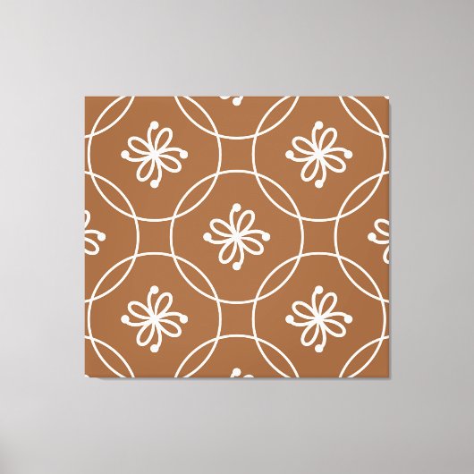 Bloemen geometrisch:  kunstpatroon. canvas afdruk (Voorkant)