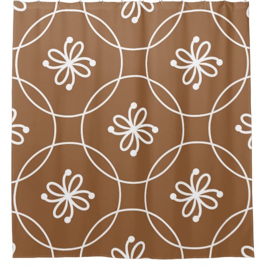 Bloemen geometrisch: kunstpatroon. douchegordijn (Voorkant)
