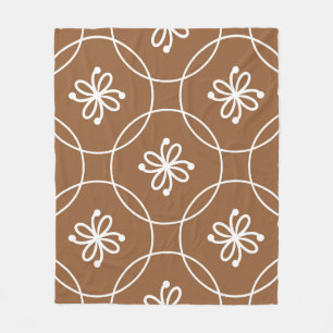 Bloemen geometrisch: kunstpatroon. fleece deken