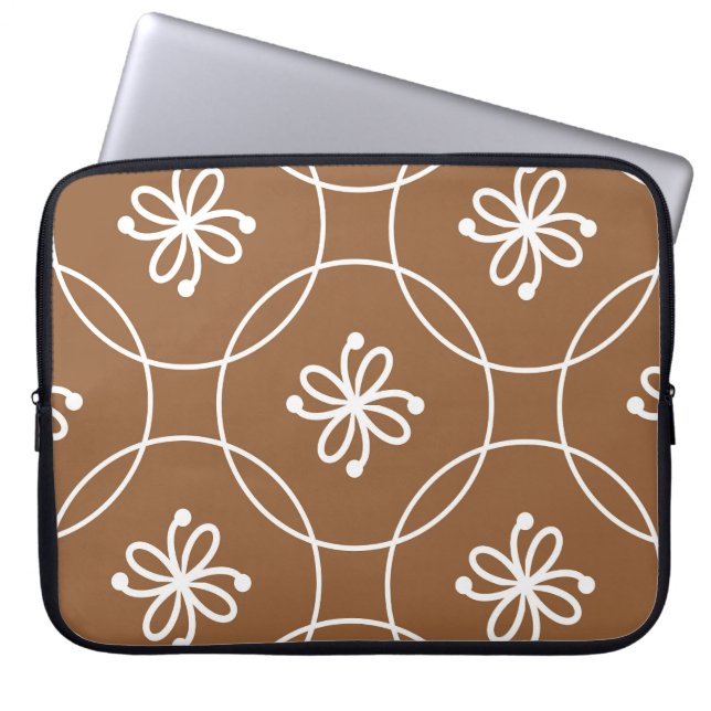 Bloemen geometrisch:  kunstpatroon. laptop sleeve (Voorkant)