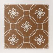 Bloemen geometrisch: kunstpatroon. legpuzzel (Horizontaal)