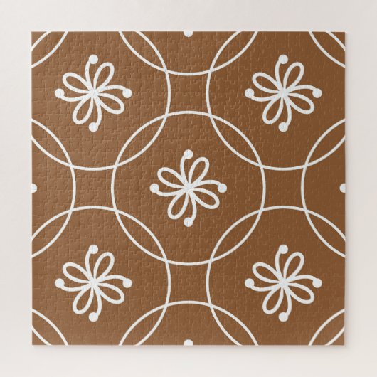 Bloemen geometrisch: kunstpatroon. legpuzzel (Verticaal)